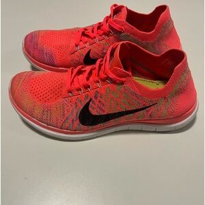 Nike free flyknit size 10 women's